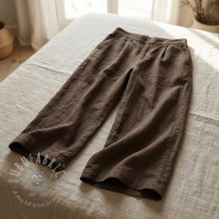 Bawełniana tkanina WASHED taupe