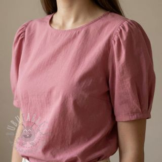 Bawełniana tkanina WASHED dark blush