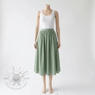 Bawełniana tkanina WASHED old green