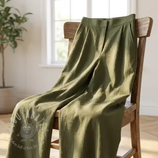 Bawełniana tkanina WASHED pickle