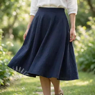 Bawełniana tkanina WASHED navy