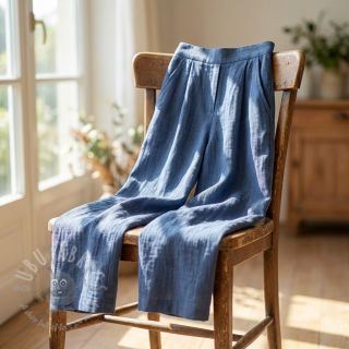 Bawełniana tkanina SLUB WASHED jeans