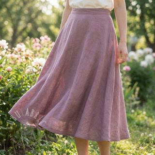 Bawełniana tkanina SLUB WASHED lavender