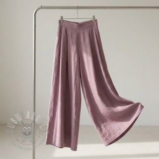 Bawełniana tkanina SLUB WASHED lavender