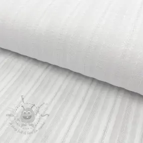Bawełniana tkanina DOBBY Stripe off white