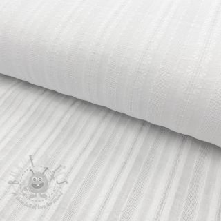 Bawełniana tkanina DOBBY Stripe off white