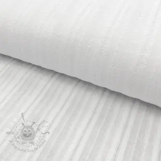 Bawełniana tkanina DOBBY Stripe off white