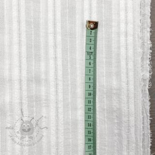 Bawełniana tkanina DOBBY Stripe off white