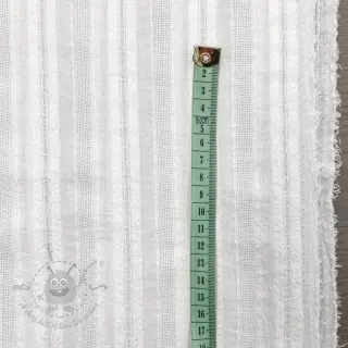 Bawełniana tkanina DOBBY Stripe off white