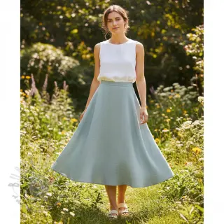 Bawełniana tkanina SLUB WASHED blue