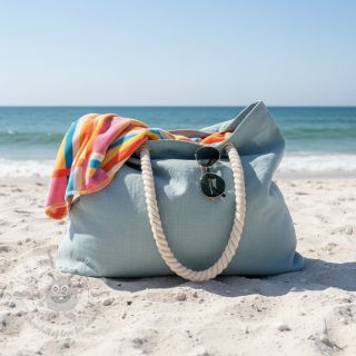 Bawełniana tkanina SLUB WASHED blue