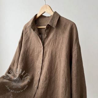 Bawełniana tkanina SLUB WASHED taupe