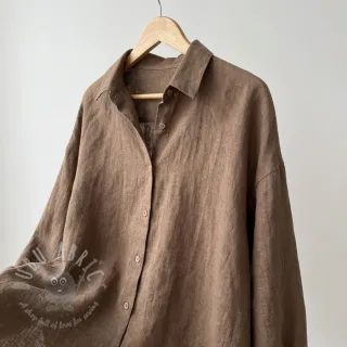 Bawełniana tkanina SLUB WASHED taupe