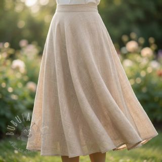 Bawełniana tkanina SLUB WASHED beige