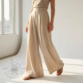 Bawełniana tkanina SLUB WASHED beige