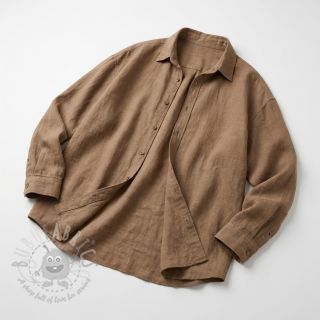 Bawełniana tkanina SLUB WASHED sand