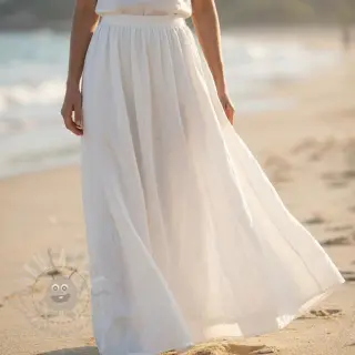 Bawełniana tkanina SLUB WASHED off white