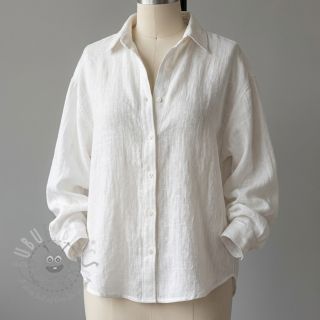 Bawełniana tkanina SLUB WASHED off white