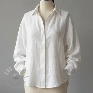Bawełniana tkanina SLUB WASHED off white