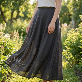 Bawełniana tkanina SLUB WASHED black