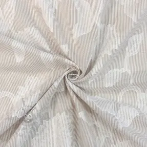 Bawełniana tkanina YARN DYED Stripes JACQUARD Flowers sand