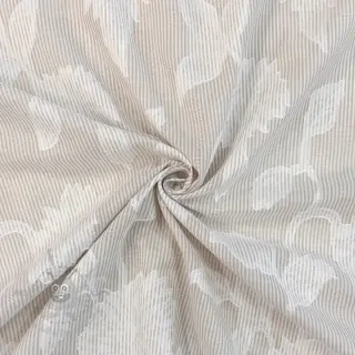 Bawełniana tkanina YARN DYED Stripes JACQUARD Flowers sand