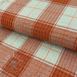 Wiskoza CRINKLE Check mint