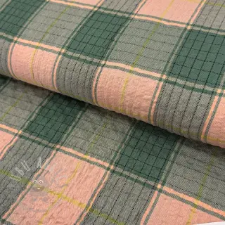 Wiskoza CRINKLE Check peach