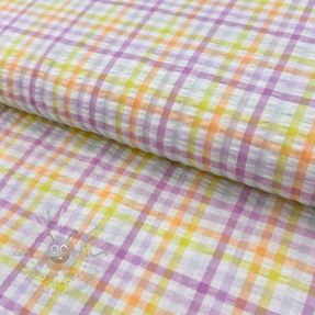 Bawełniana tkanina SEERSUCKER YARN DYED Checks multi