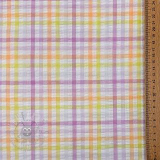 Bawełniana tkanina SEERSUCKER YARN DYED Checks multi