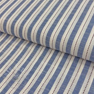 Bawełniana tkanina YARN DYED Stripes Nina blue