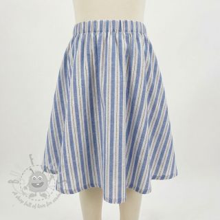 Bawełniana tkanina YARN DYED Stripes Nina blue