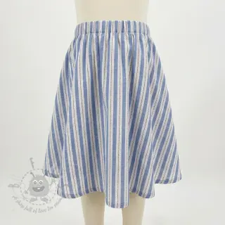 Bawełniana tkanina YARN DYED Stripes Nina blue