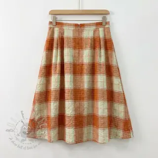 Wiskoza CRINKLE Check mint