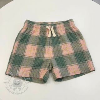 Wiskoza CRINKLE Check peach