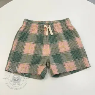 Wiskoza CRINKLE Check peach