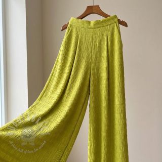 Wiskoza CHENILLE JACQUARD lime
