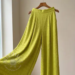 Wiskoza CHENILLE JACQUARD lime