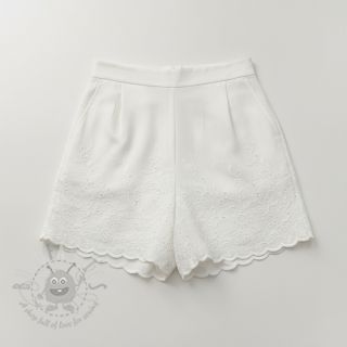 Bawełniana tkanina VOILE EMBROIDERY ONE-SIDE BORDER white