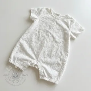 Bawełniana tkanina EMBROIDERY TWO-SIDE SCALLOP Neo white