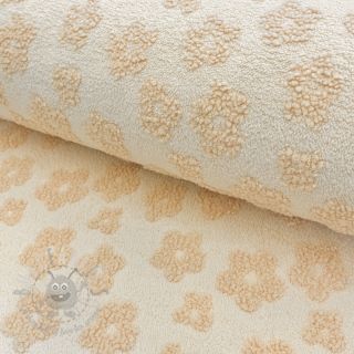 Frotte Knitted flowers ecru