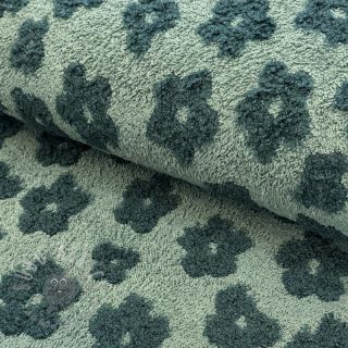 Frotte Knitted flowers old green