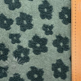 Frotte Knitted flowers old green