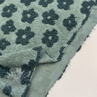 Frotte Knitted flowers old green