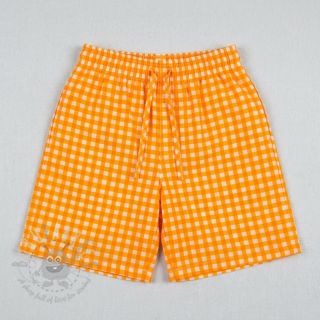 Bawełniana tkanina YARN DYED NEON BIG Checks orange