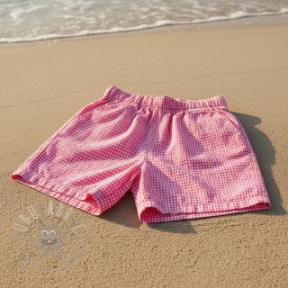 Bawełniana tkanina YARN DYED NEON SMALL Checks pink
