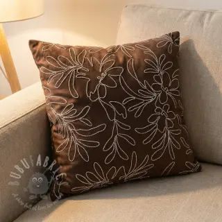 Zamsz stretch Tape flower dark brown