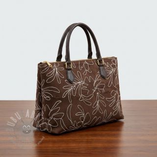 Zamsz stretch Tape flower dark brown