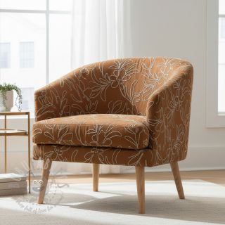 Zamsz stretch Tape flower cinnamon