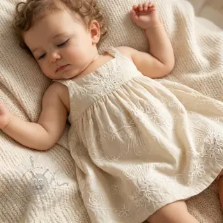 Bawełniana tkanina VOILE EMBROIDERY Kokka natural